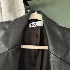 BOA faux leather Blazer with belt